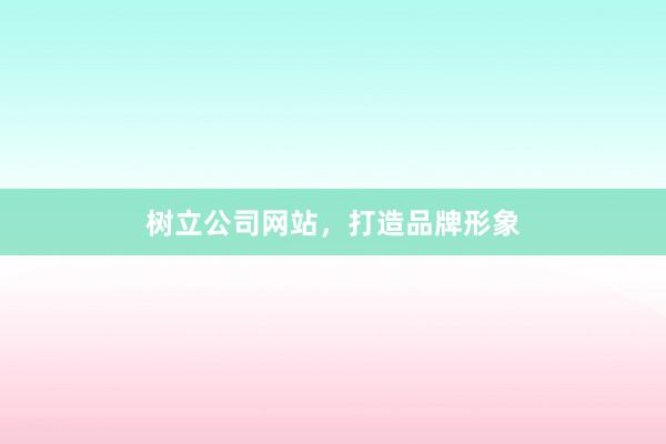 树立公司网站，打造品牌形象